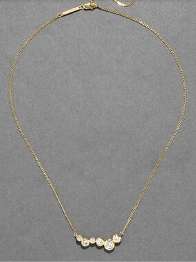 NEW Alexis Bittar Asterales Gold Constellation Necklace Clear C Z SB01